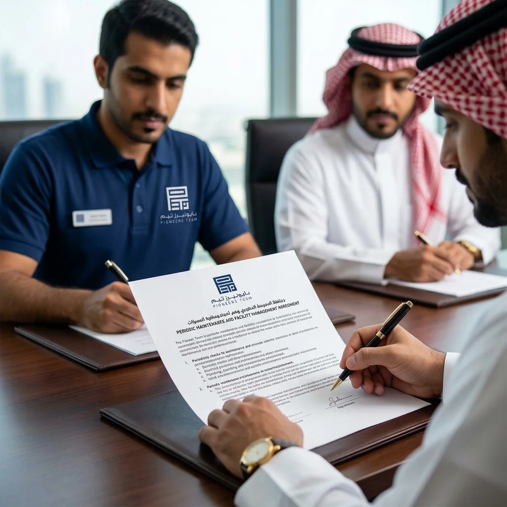 فني يفحص نظام تكييف